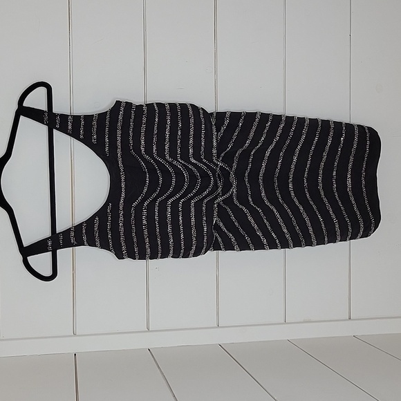 NWT INC International Concepts size 0 black silk beaded mini dress - Picture 1 of 4